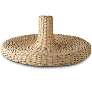 NWT,Alessi"Vime" Centerpiece in Rattan, Wood